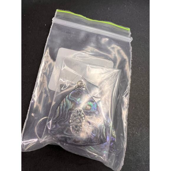 NEW Abalone shell sterling silver dangle earrings - Picture 9 of 10